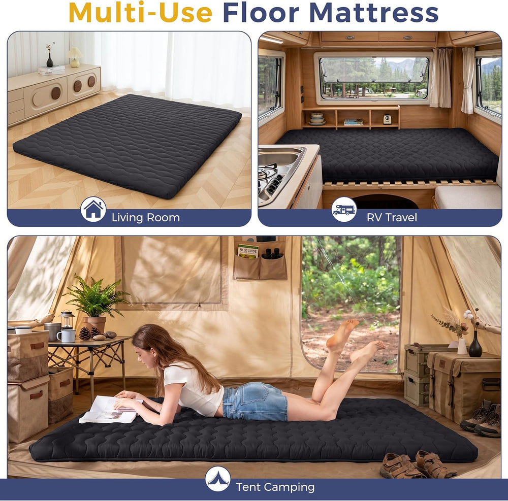 MAXYOYO 3" Thick Japanese Floor Futon Mattress, Portable Floor Mattress