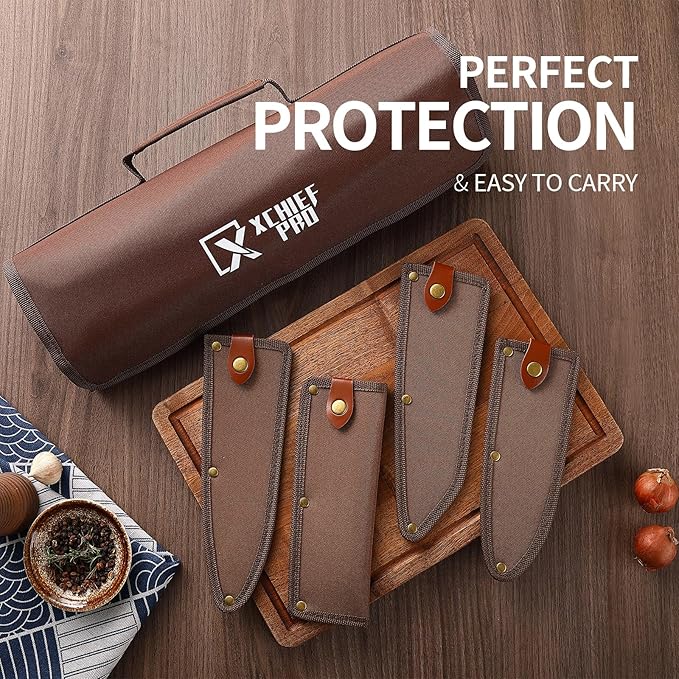 Japan Knife Set, High Carbon Steel Japan Nakiri Santoku Knife Set, Hand Forged