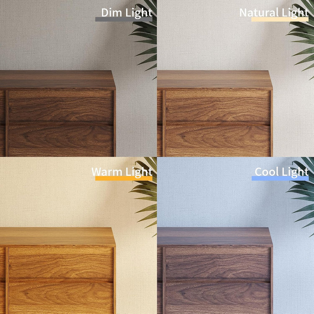 Walnut 8 Drawer Dresser for Bedroom,53" Wide Chest of Drawers