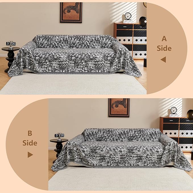 MYSKY HOME Couch Covers for 3 Cushion Couch Sofa, Chenille L Shape Sectional