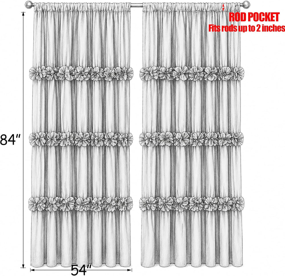 Homechoice Decor Thermal Insulated Window Curtains, 54"W x 84"L x 2...