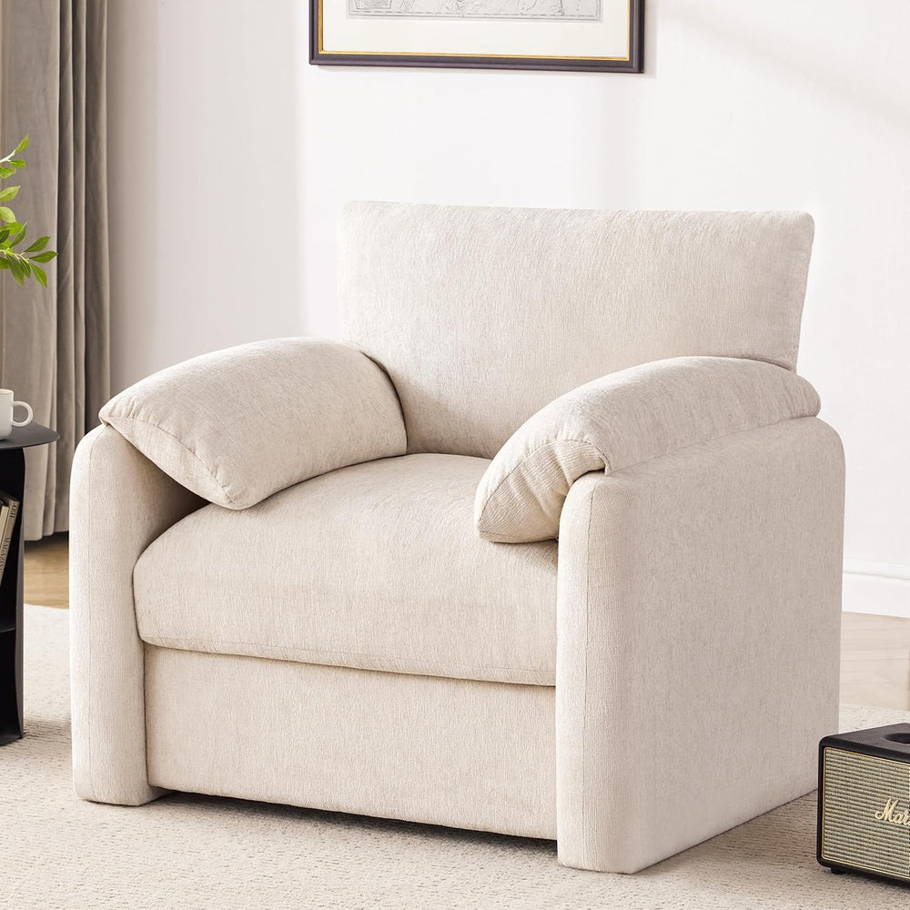 Howjoe Chenille Oversized Armchair, 38.6" Wide Accent Chairs for Living ...