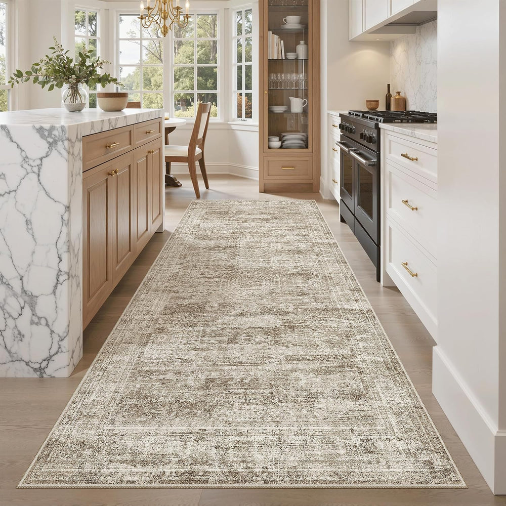 Hallway Runner Rug 4x8 Wide: Washable Thin Runners