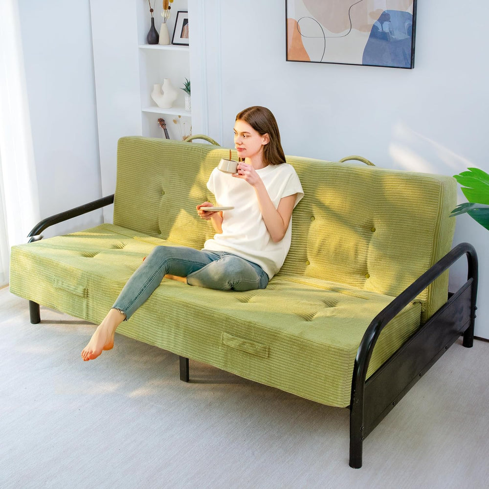 MAXYOYO Foldable Mattress, 8-Inch Tufted Futon Mattress with Handles