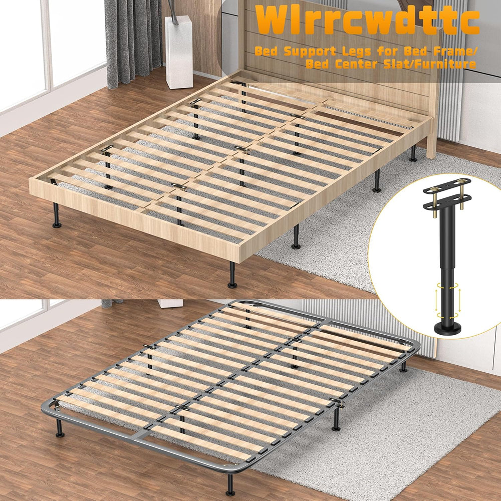 Wlrrcwdttc 4 Pcs Adjustable Height Bed Support Legs 5.9-10.5 inch, Bed Frame ...