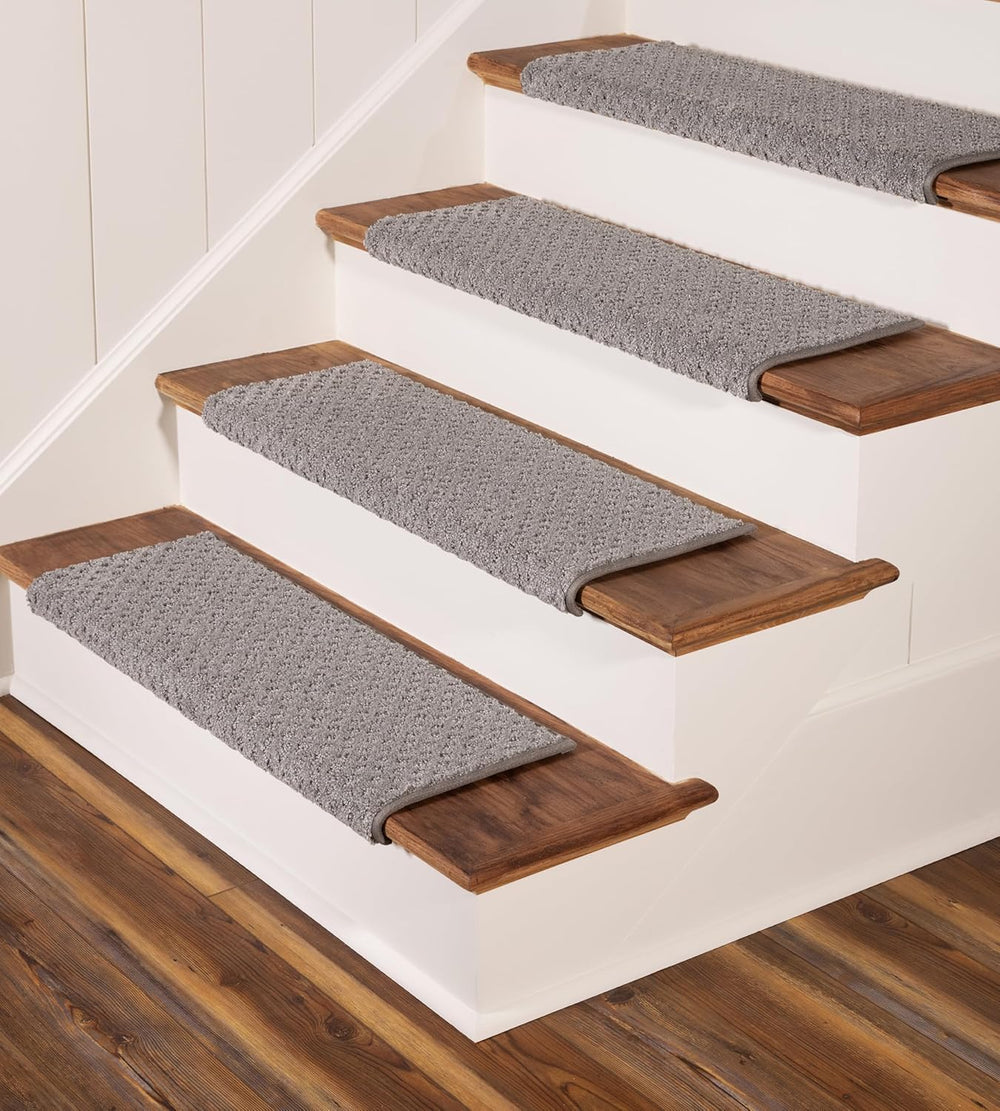 Oak Valley Designs™ Round Carpet Stair Treads - Anti Slip Indoor Stair Mats f...