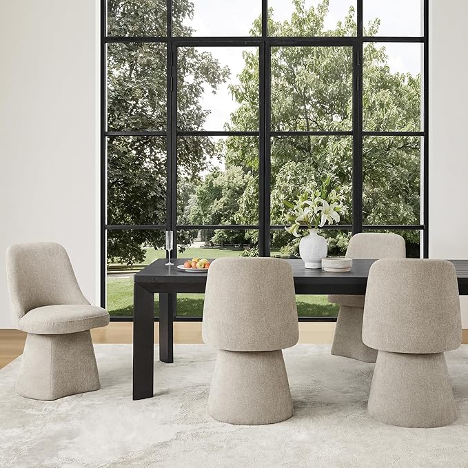 Swivel Dining Chairs Set of 1, Upholstered Mid Century Modern Deskchair with ...