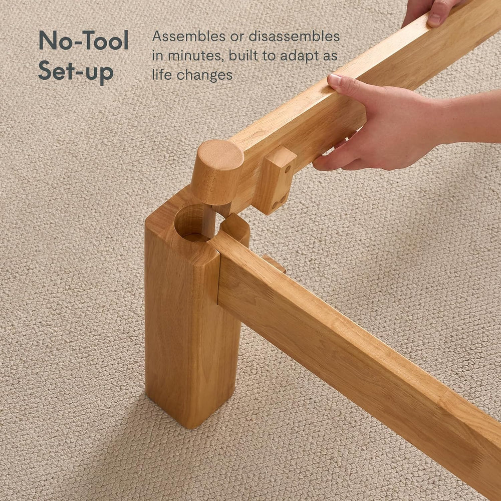 FLEXISPOT Hako G2 Japanese Joinery Bed Frame Queen, No-Tool Assembly