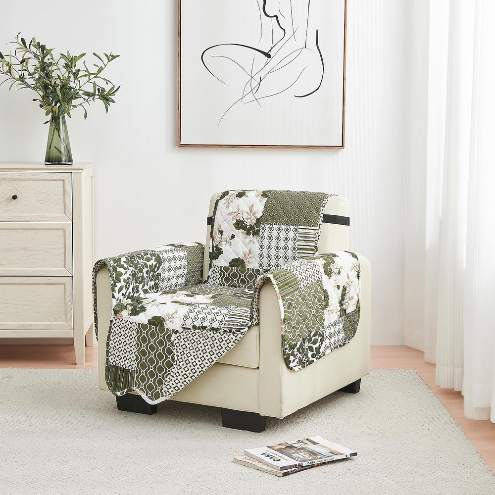 Great Bay Home Reversible Patchwork Chair Cover