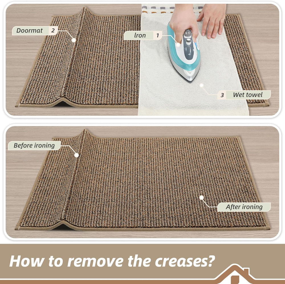 BEQHAUSE Dirt Trapper Door Mat 32" x 48", Non-Slip Washable Doormat...