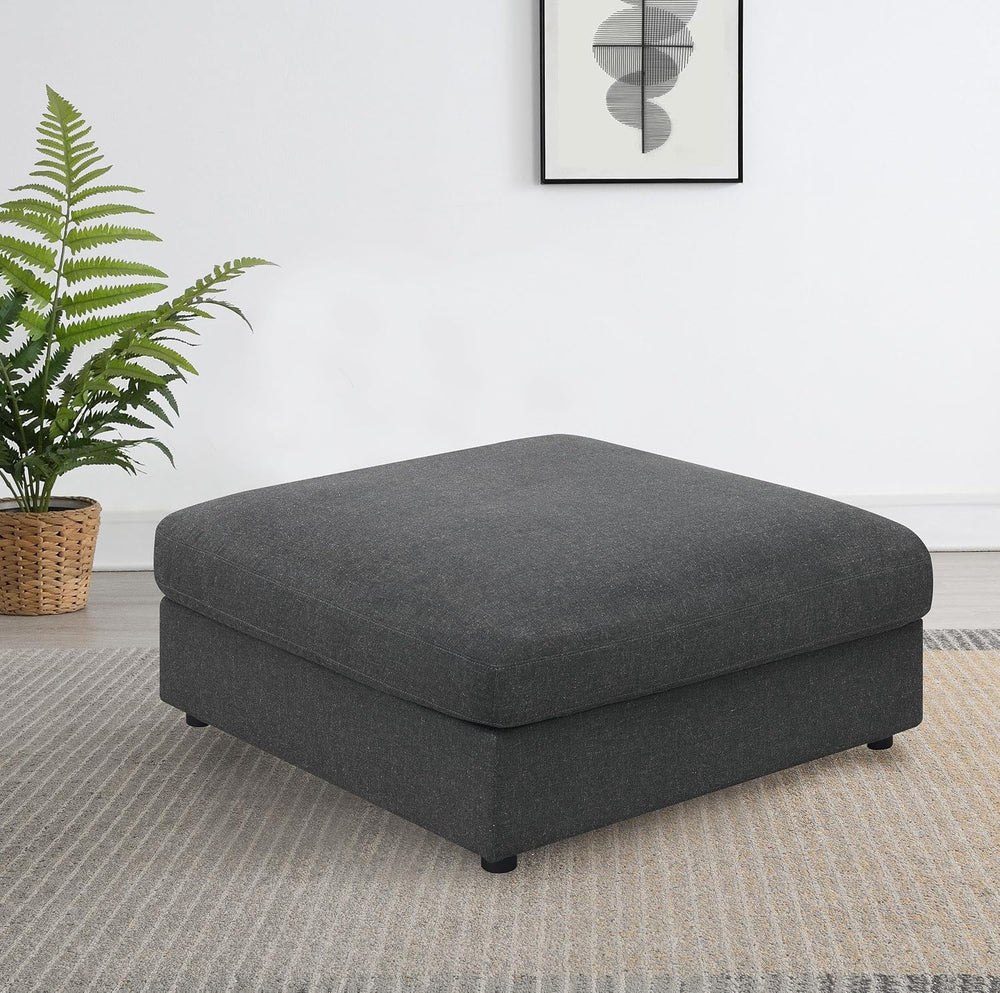 Coaster Home Furnishings - Serene - Fabric - Upholstered Square Ottoman with ...
