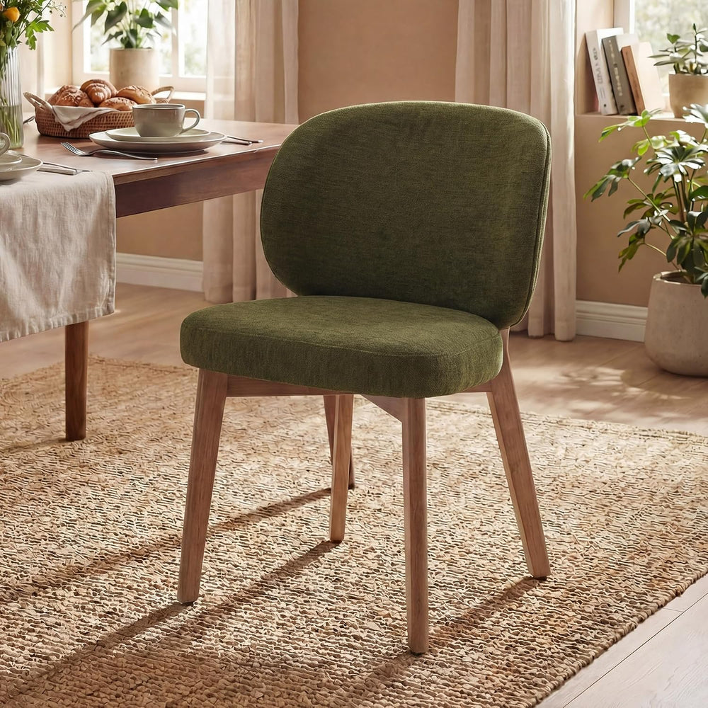YOUNIKE Olive Green Dining Chair with High Back Single Mid Century Modern Kit...