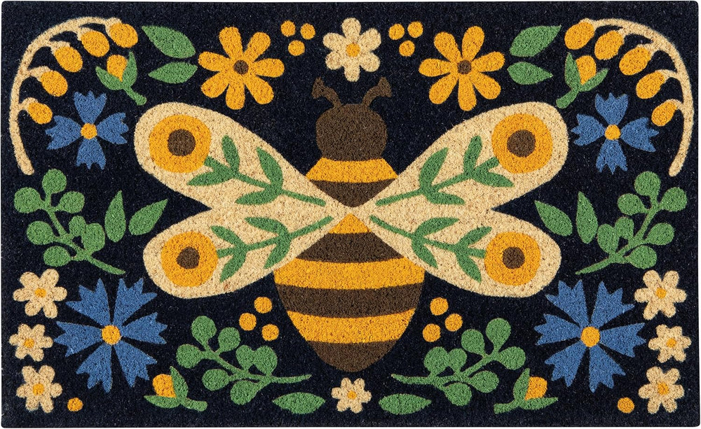 Now Designs Bee Garden Doormat, Coir Fiber