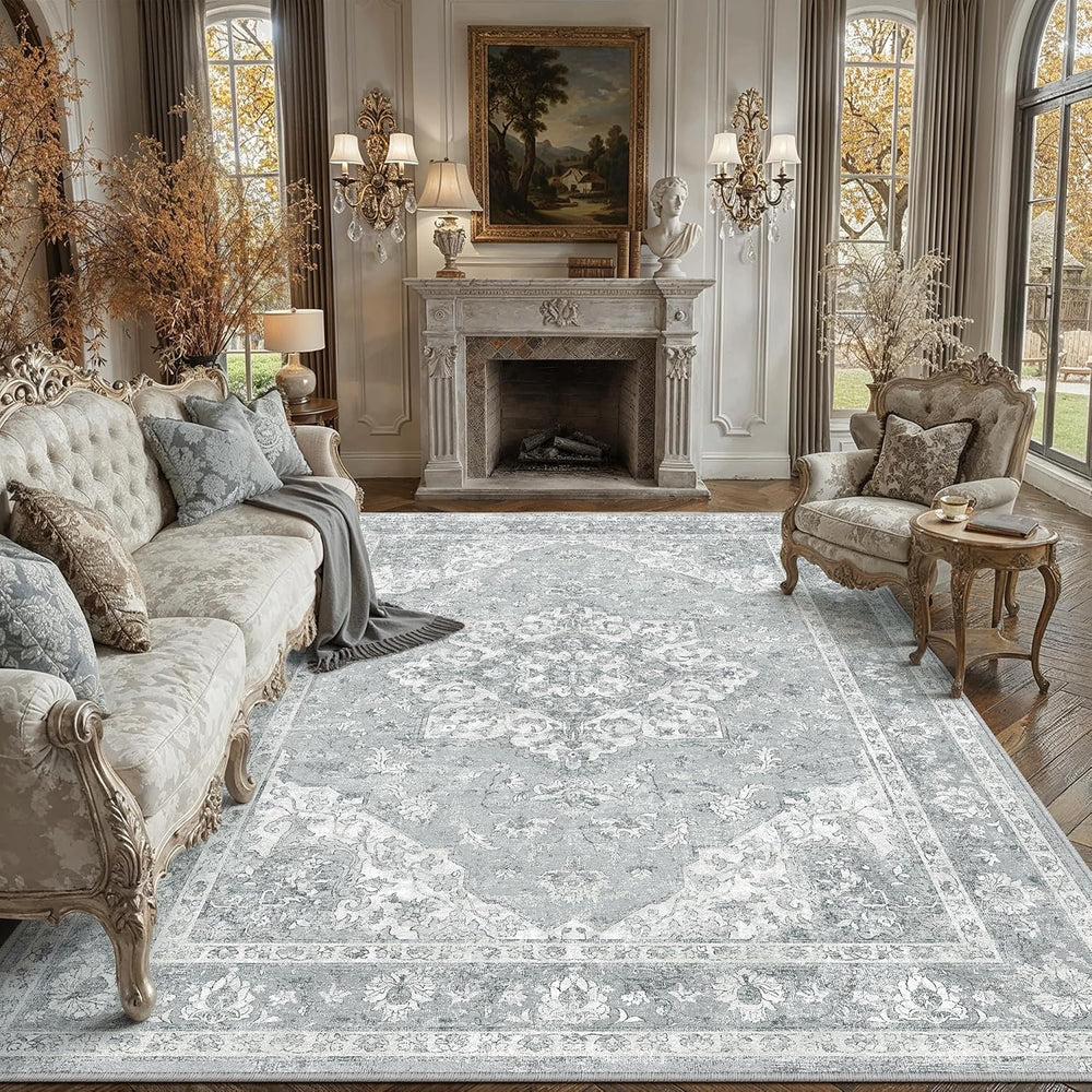 8x10 Grey Neutral Area Rug