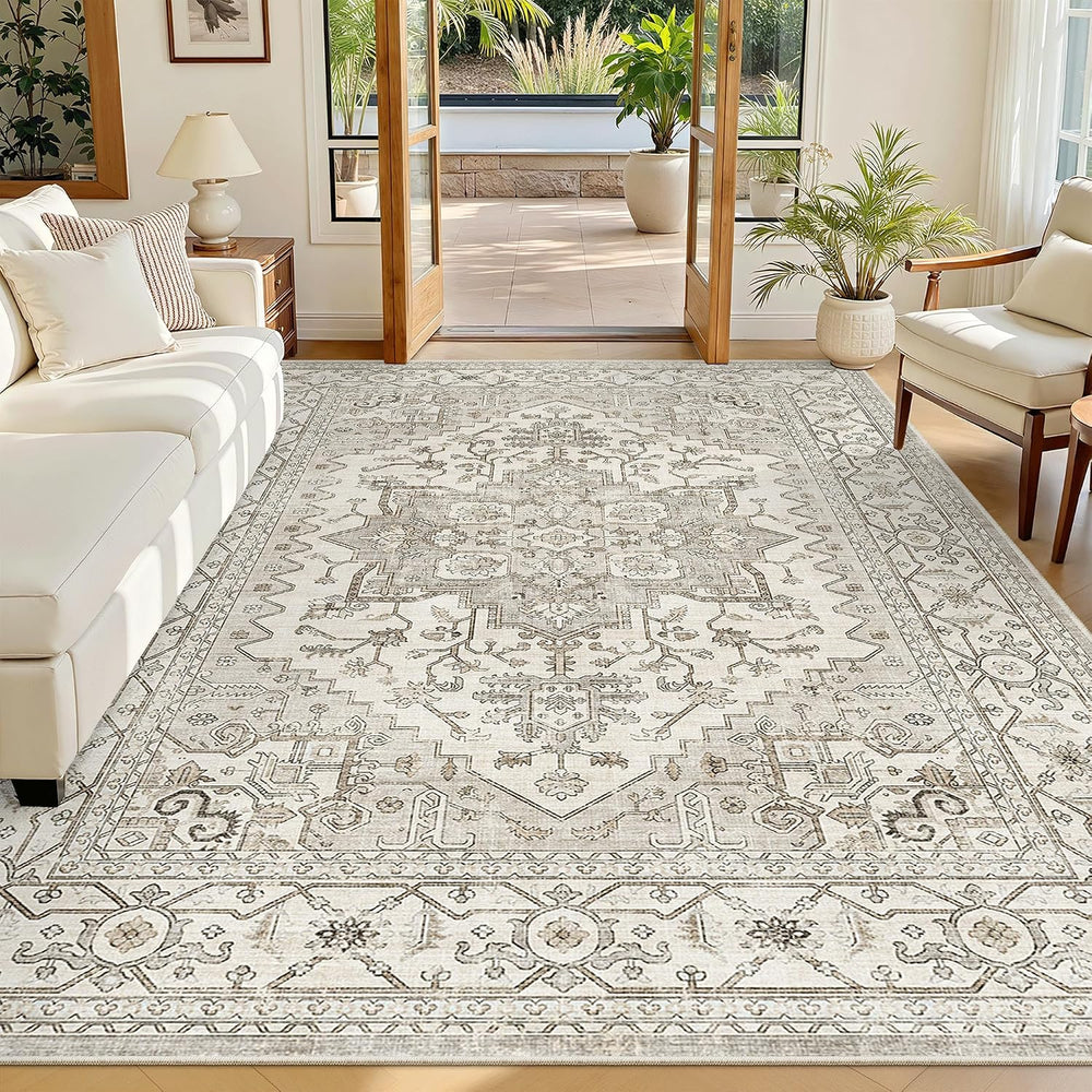 Madane 6x9 Area Rugs for Living Room, Stain Resistant Washable Rugs, Non-Slip