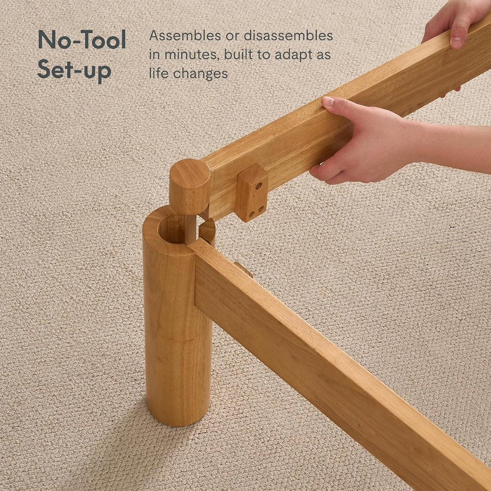 FLEXISPOT Hako G2 Japanese Joinery Bed Frame Queen, No-Tool Assembly