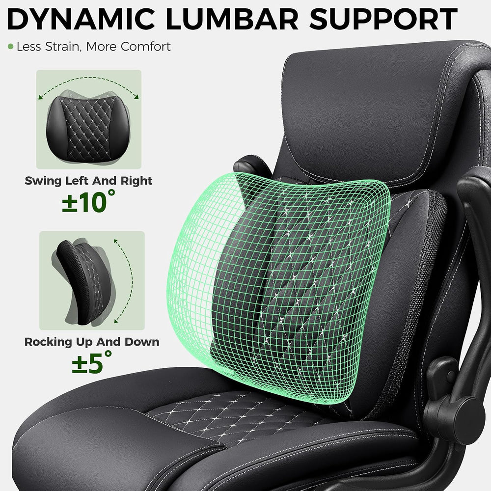 Office Chair, Ergonomic Executive Desk Chair with Lumbar Support for Lower Ba...