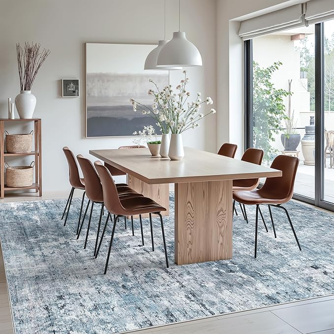 Soalmost Area Rug 10x12 Vintage Washable Living Room Large Carpet Non Slip