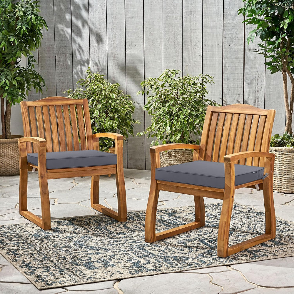Outdoor Chair Cushions Set of 2, 24 x 24 x4 Inch Deep Seat