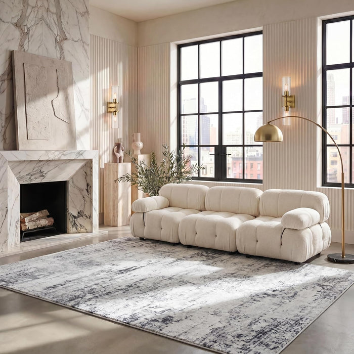 SAFAVIEH Amelia Area Rug 8'x10', Modern Ivory & Grey ALA700C
