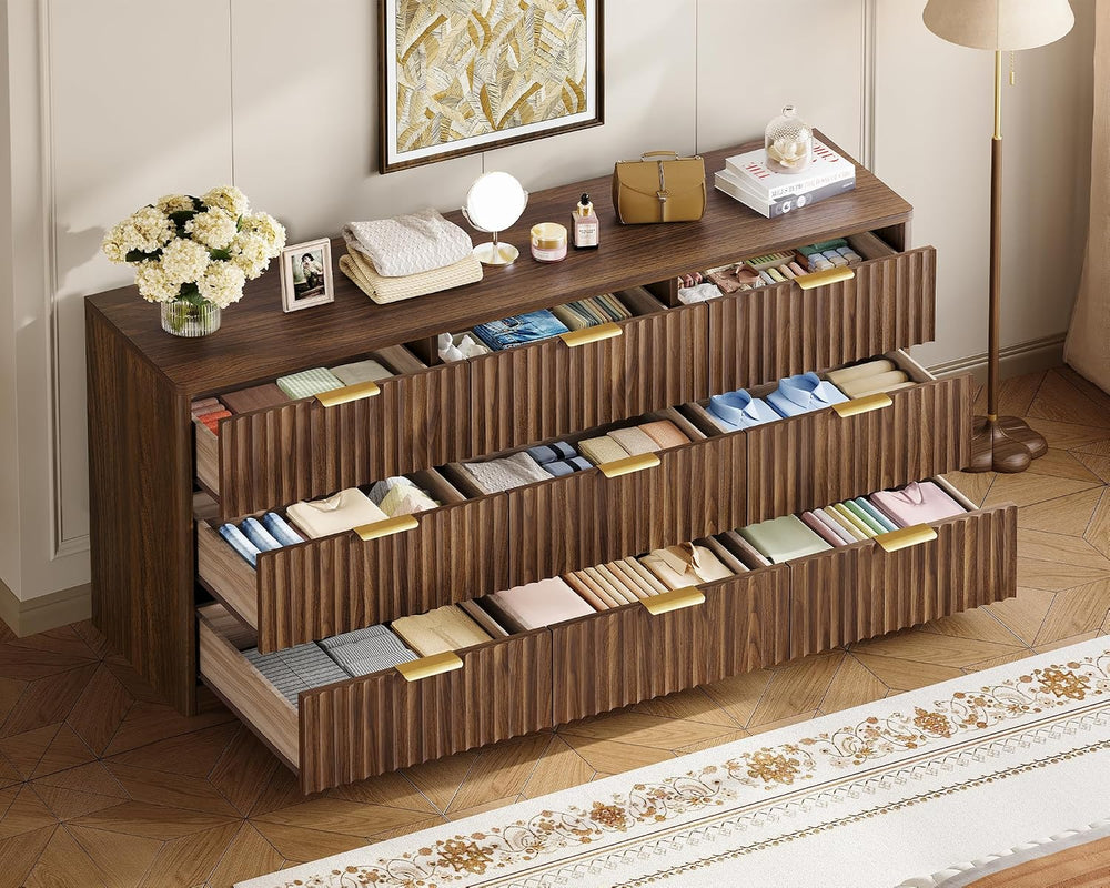 63" Dresser for Bedroom with 9 Drawers, Modern Dressers & Chest of D...