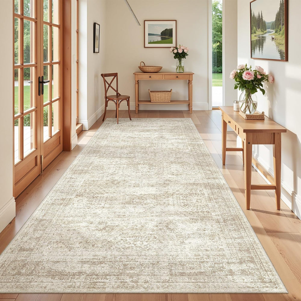 4x8 Rug for Bedroom, Wide Runner Rug for Hallway, Non Slip Washable Runner Rug
