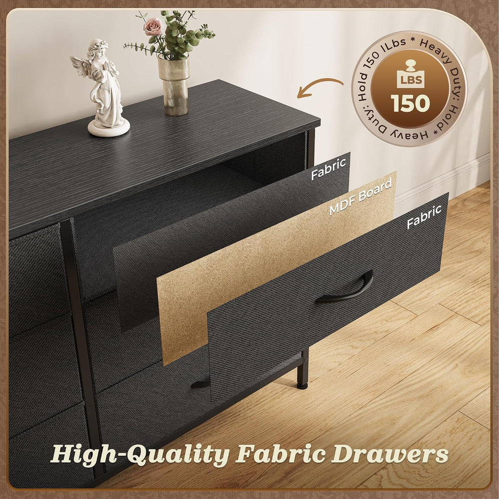 Huuger 70 Inch Long Dresser for Bedroom, TV Stand for 65, 75, 80 Inch TV