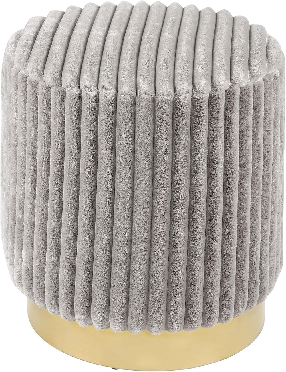 Furniture of America Vail Modern 17-inch Upholstered Ottoman with Channel Tuf...