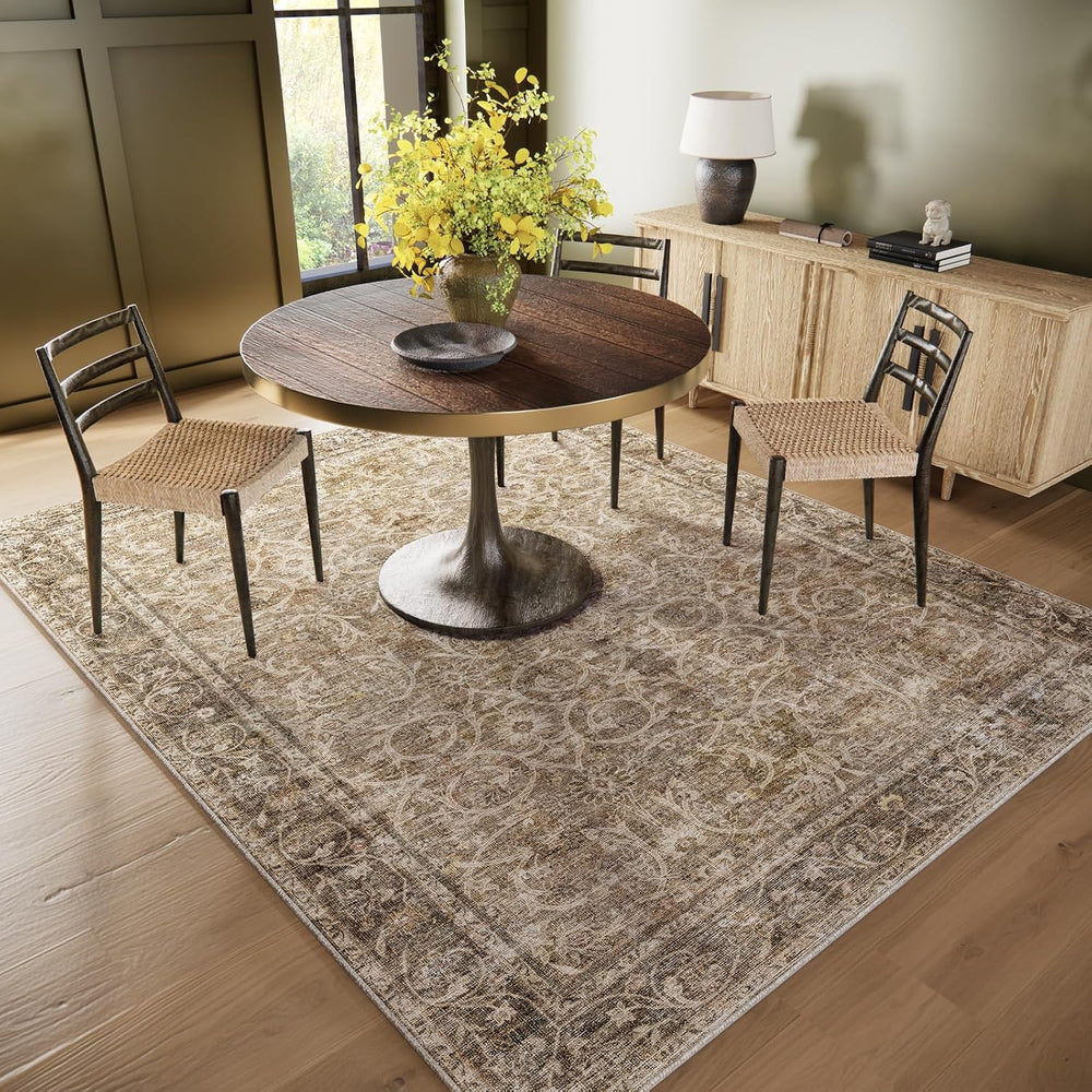 Machine Washable Rugs for Living Room: 6x9 Area Rugs for Bedroom