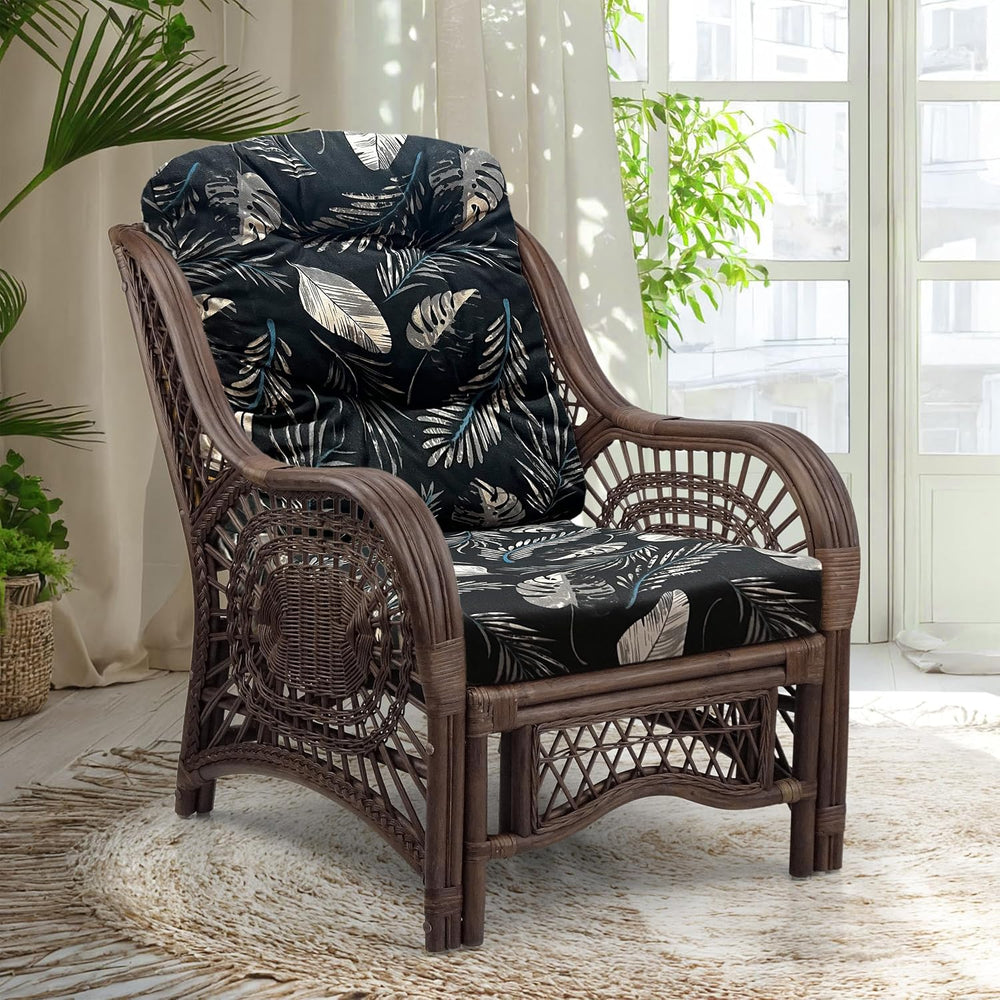 Malibu Lounge Living Accent Armchair Natural Rattan Wicker Handmade Design, D...