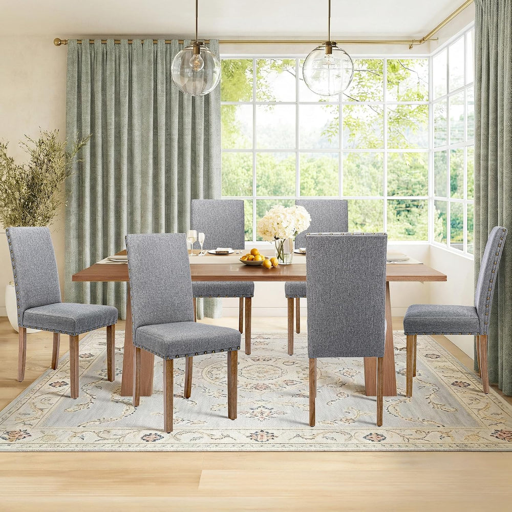 Upholstered Dining Chair Modern Stylish Parsons Kitchen Diner High Back with ...