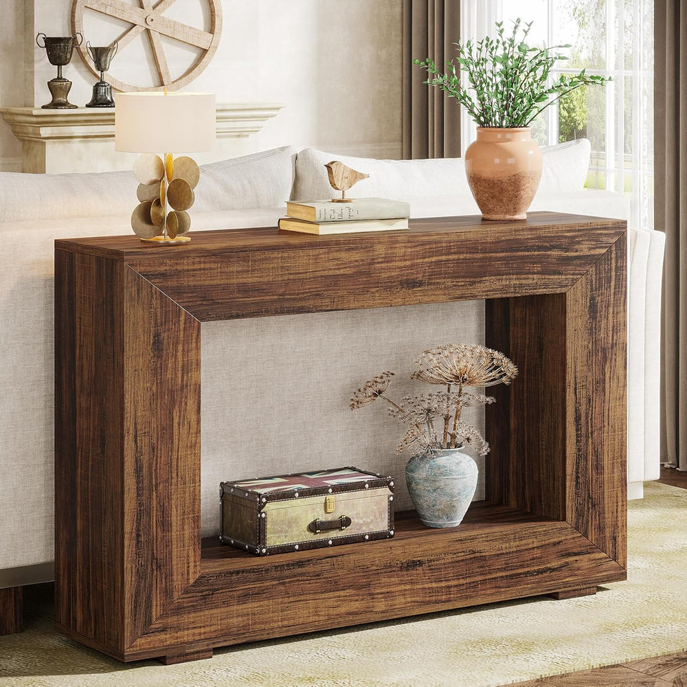 Tribesigns Farmhouse Console Table, 47 Inches Entryway Console Table with Sto...