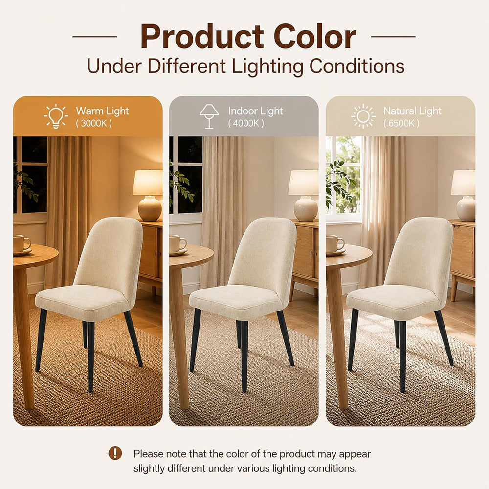 Upholstered Dining Chairs Set of 4, Chenille Fabric Modern Dining Room Chairs...