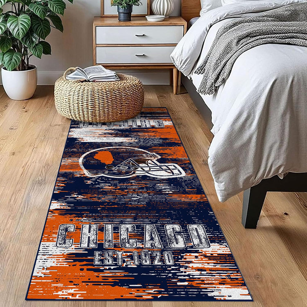 Chicago Rug Runners for Hallways Non Slip 2x8 ft, Kitchen Rugs with Rubber Ba...