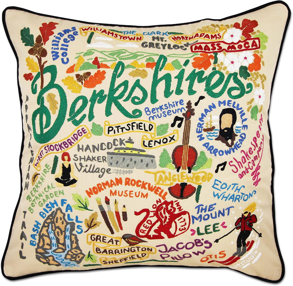 Catstudio Berkshires Hand Embroidered Pillow, Decorative Throw Pillow | Hand ...