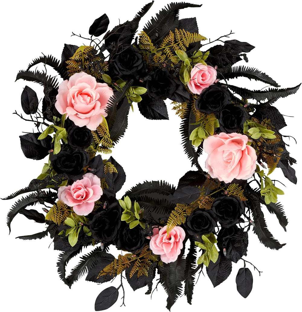 National Tree Company, 24inch Artificial Cute and Creep Halloween Wreath, 40 ...