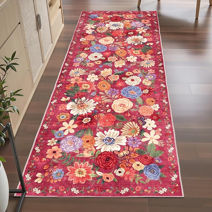 Rug for Hallways Kitchen Rug 3x7, Non Slip Washable Rugs