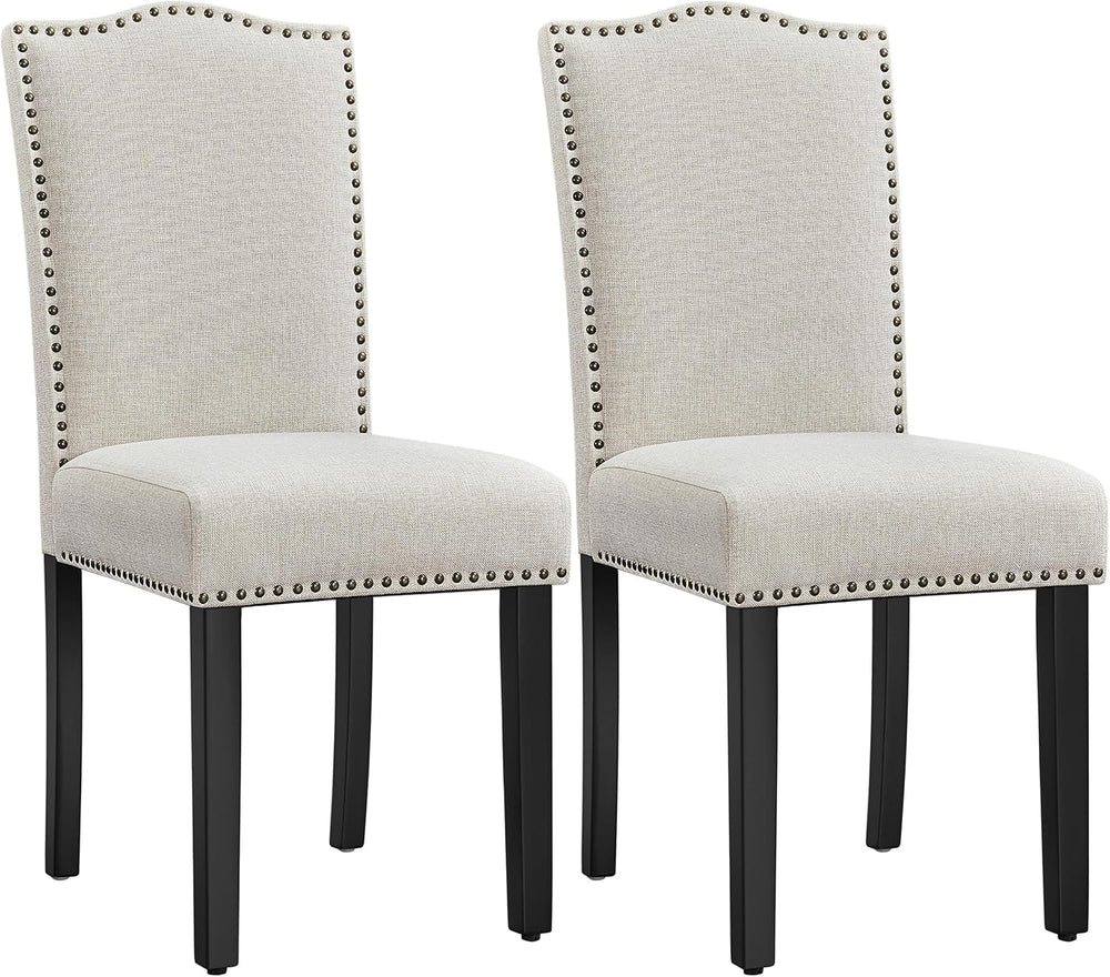 Yaheetech Dining Chairs Set of 2 Modern Kitchen Chairs with Fabric Upholstere...