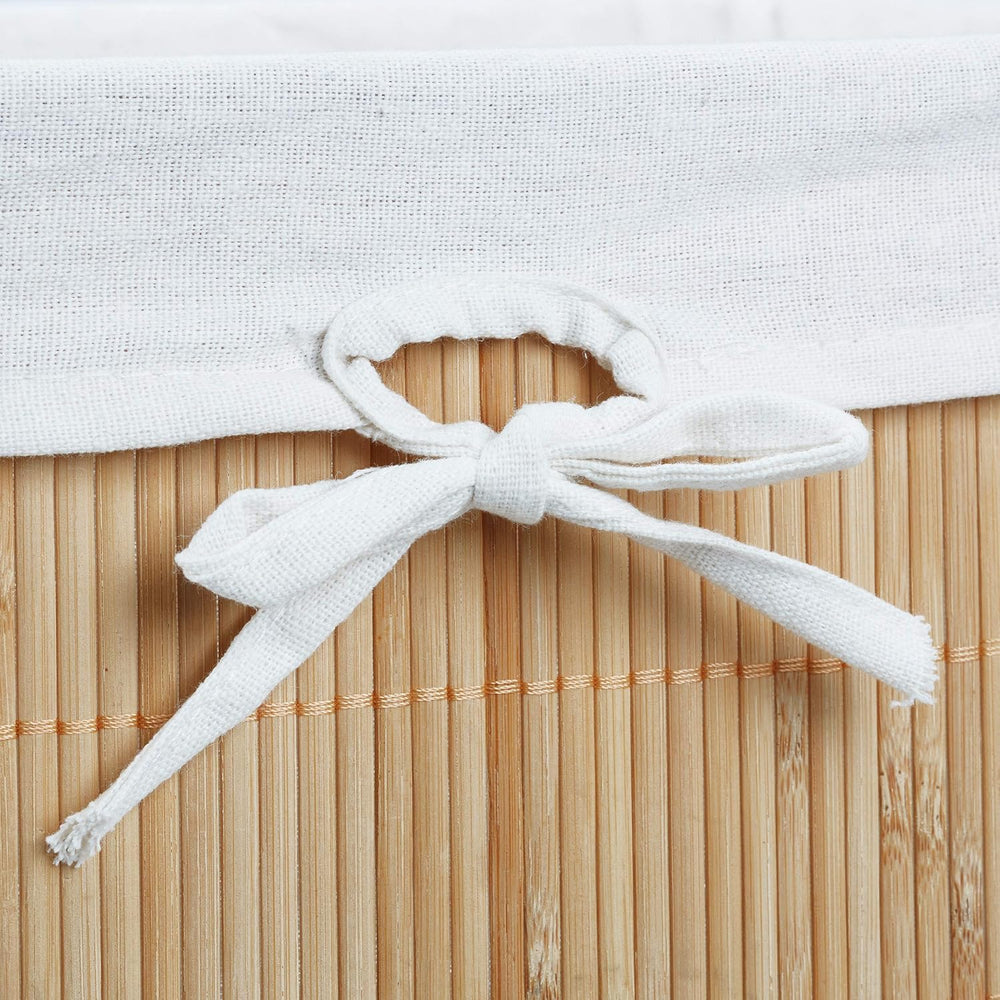 Relaxdays Set of Bamboo Storage Baskets, HxWxD: 17.5 x 32 x 23 cm, Set of 4 B...