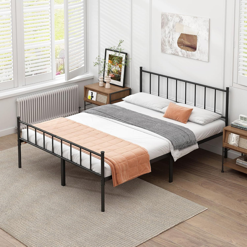 DIIYIV Full Metal Bed Frame,Steel Slat Support,Noise Free,Easy Assembly
