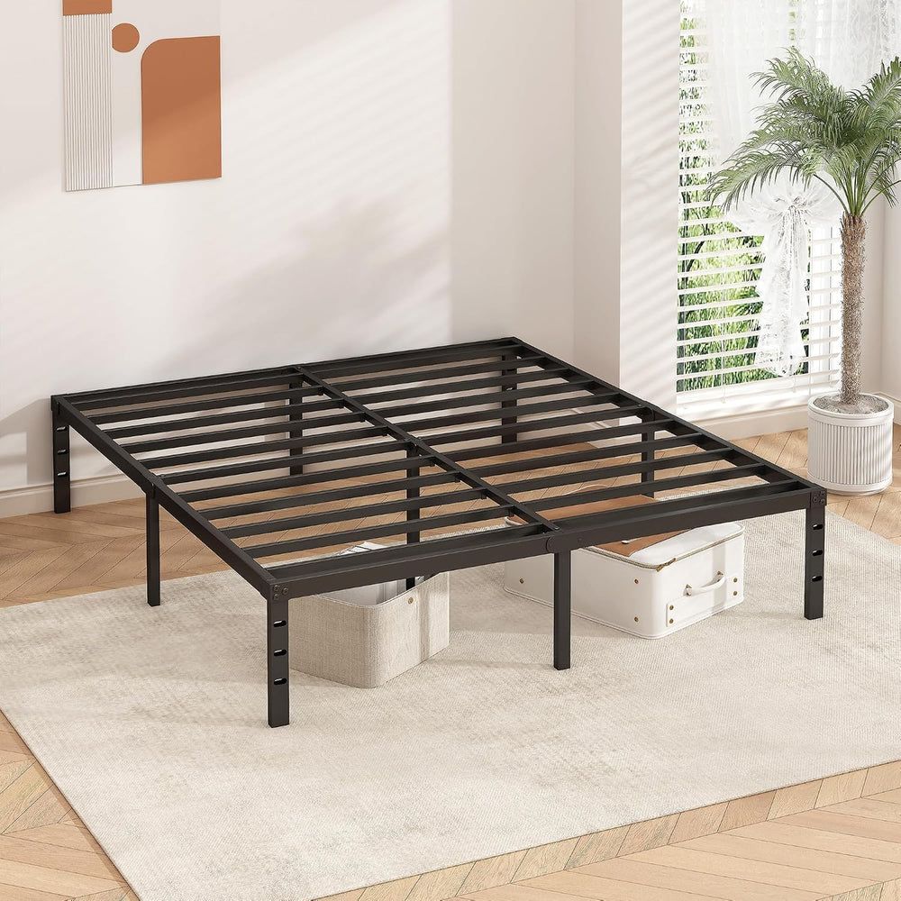 HLIPHA Metal Platform Bed Frame 14 Inch Tall,No Box Spring Needed,Full Size B...