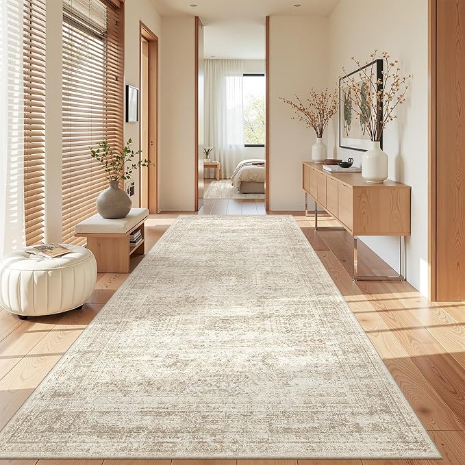 4x8 Rug for Bedroom, Wide Runner Rug for Hallway, Non Slip Washable Runner Rug