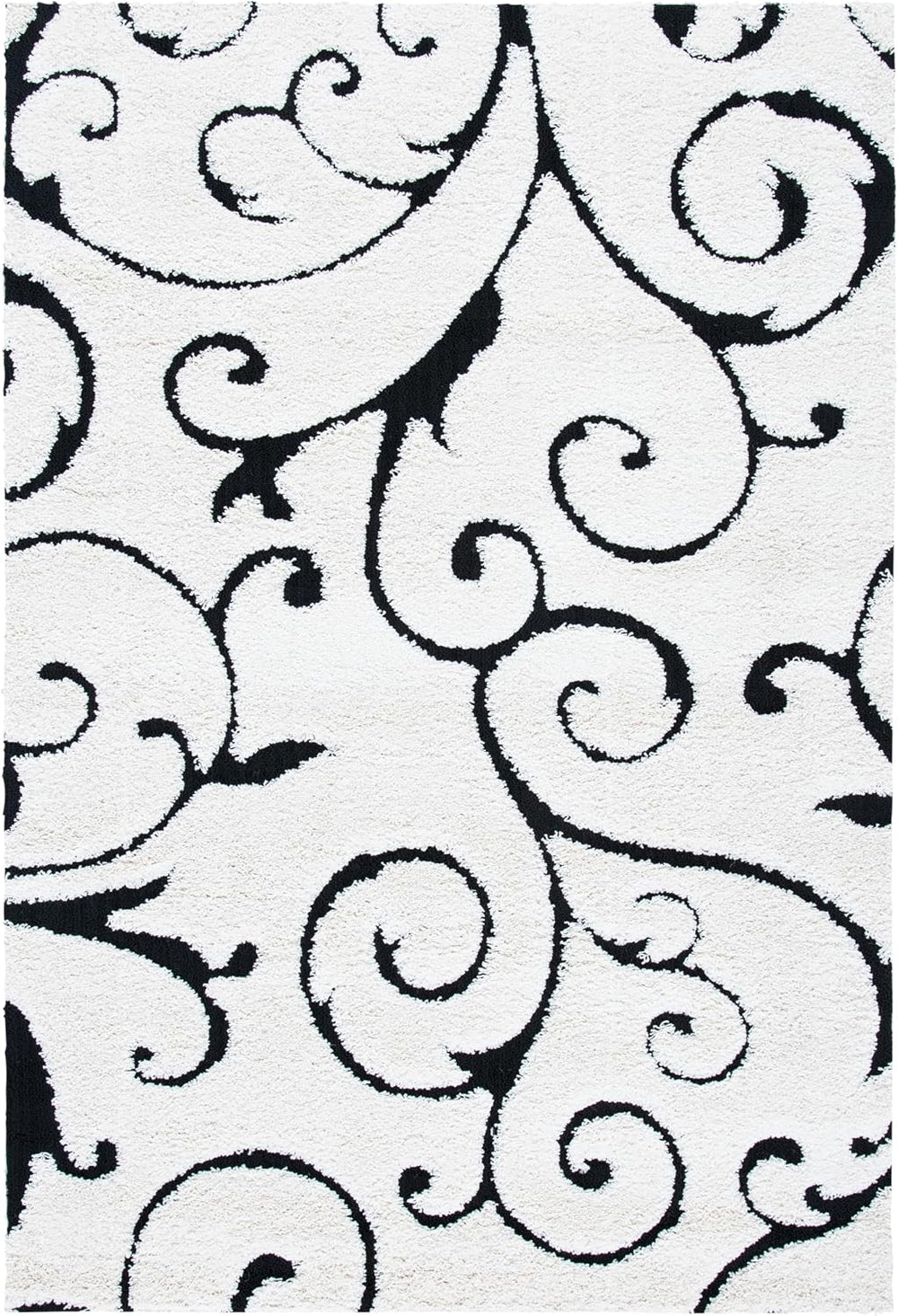 SAFAVIEH Florida Shag Rug 5'3"x7'6", Soft Plush Ivory &...