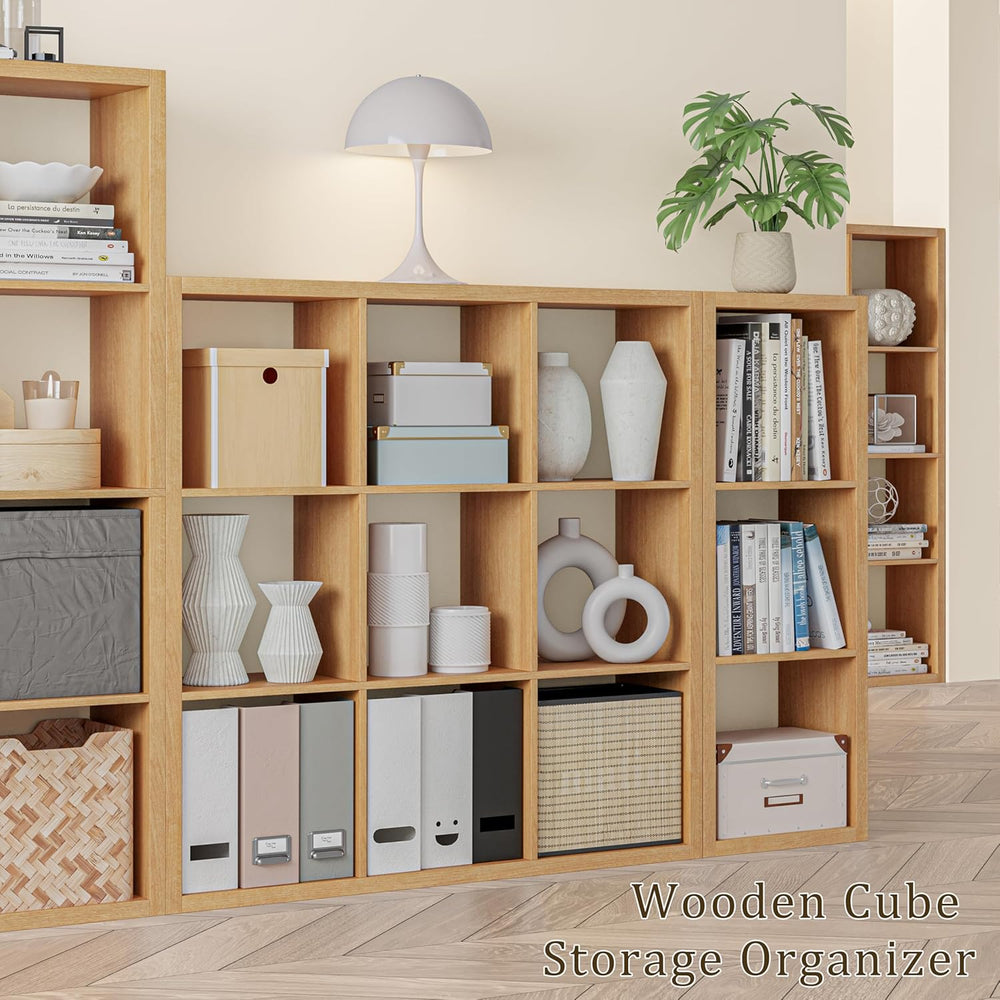 Cube Storage Organizer Bookcase, Decorative 11 inch Open Back Cubical Shelf w...