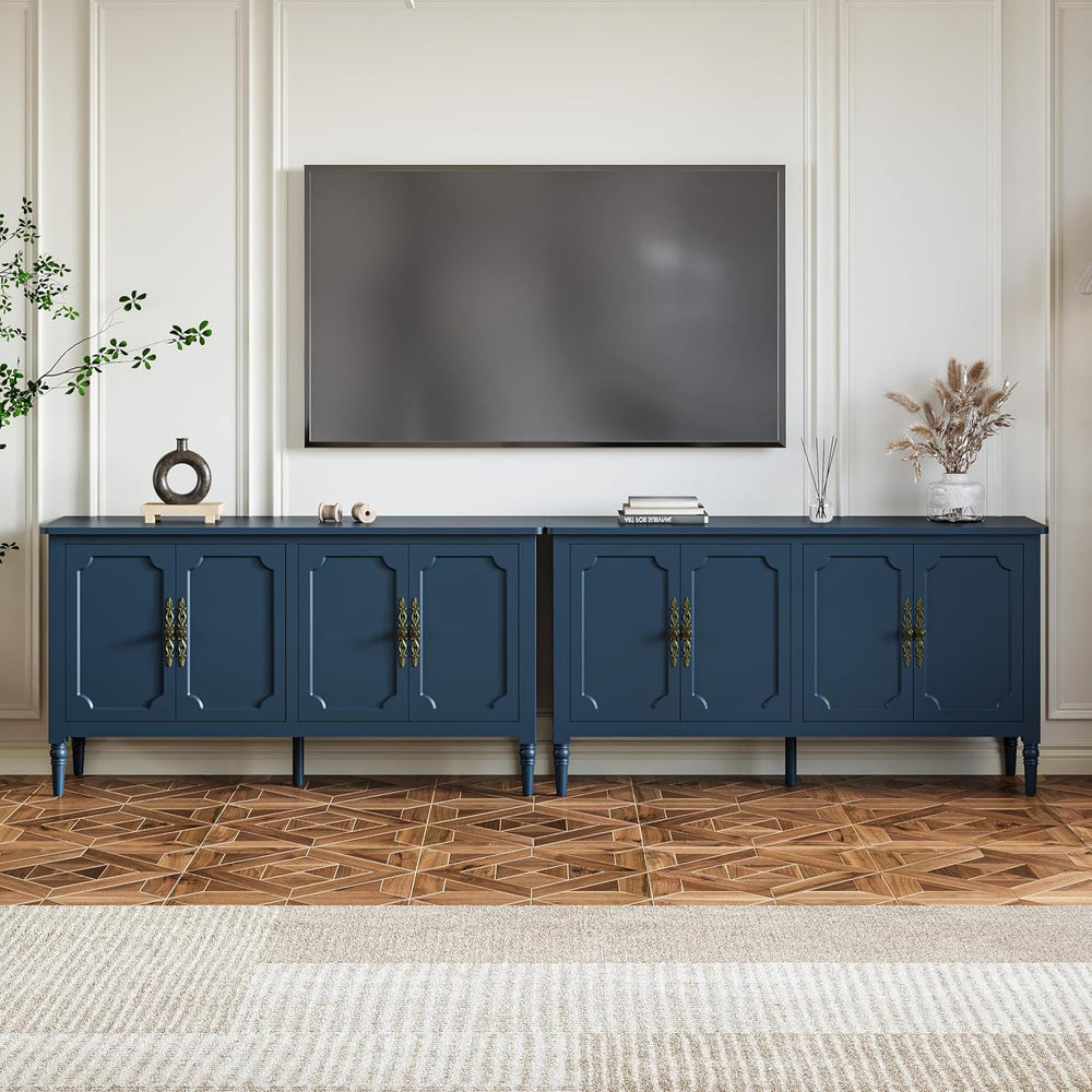 RoyalCraft Buffet Sideboard Table 2 pcs, 59'' Mid Century Modern Cons...