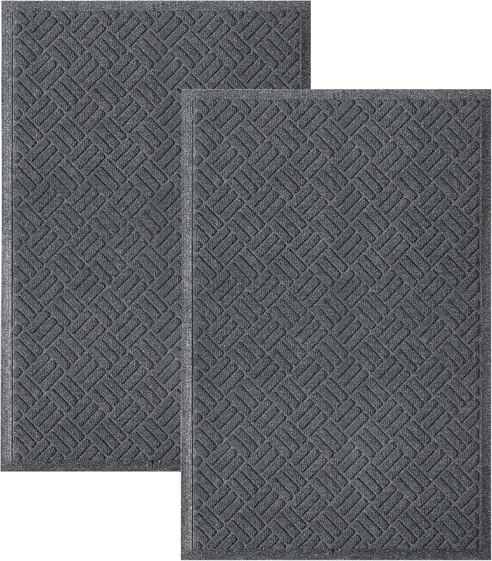 MATALL 2pack 35x23.5in Door Mat - Indoor and Outdoor Welcome Mat, Absorbent a...