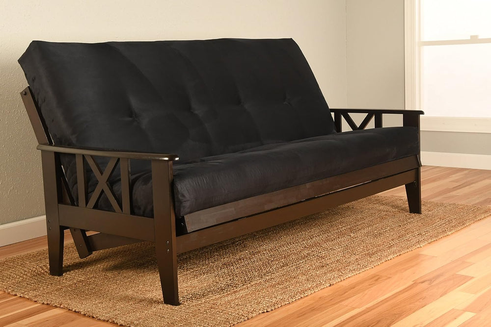 Kodiak Furniture Montreal X Espresso Futon Frame w/Quality 8 Inch Innerspring...