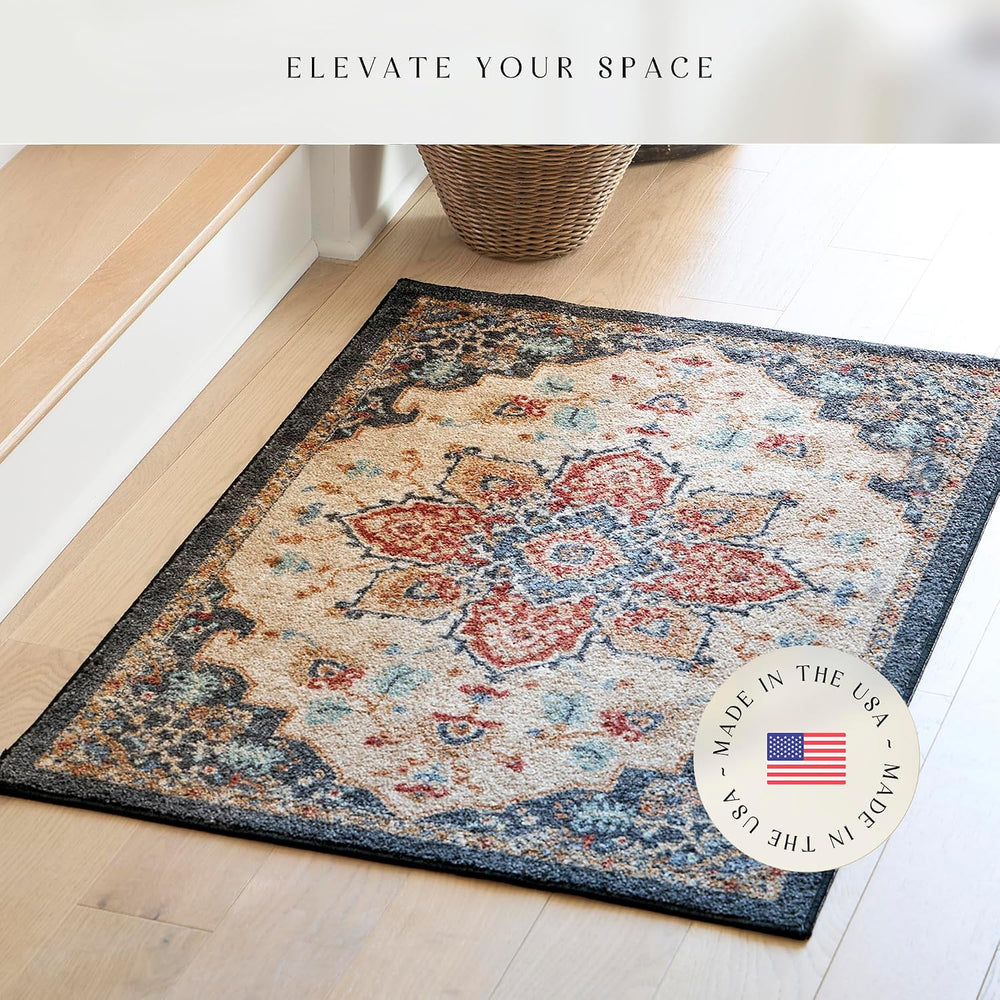 Maples Rugs Ruby Oriental Area Rug - Made in USA - Washable, Non Slip Indoor ...