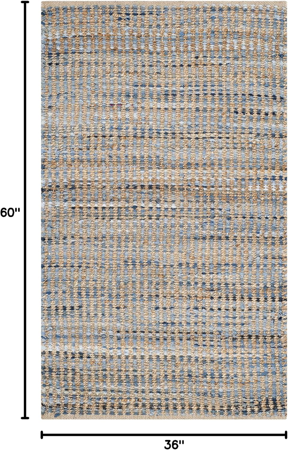 SAFAVIEH Cape Cod Collection Accent Rug - 3' x 5', Natural & Blue...