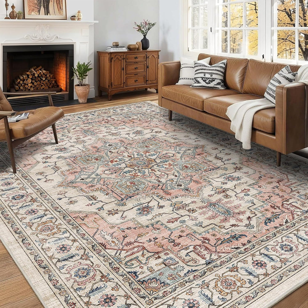 6x9 Area Rug for Living Room Soft Washable Vintage Boho Area Rug